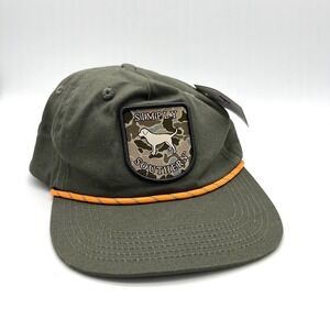 New Simply Southern Olive Green Hat Dog‎ Patch Rope Accent Baseball Cap OSFM
